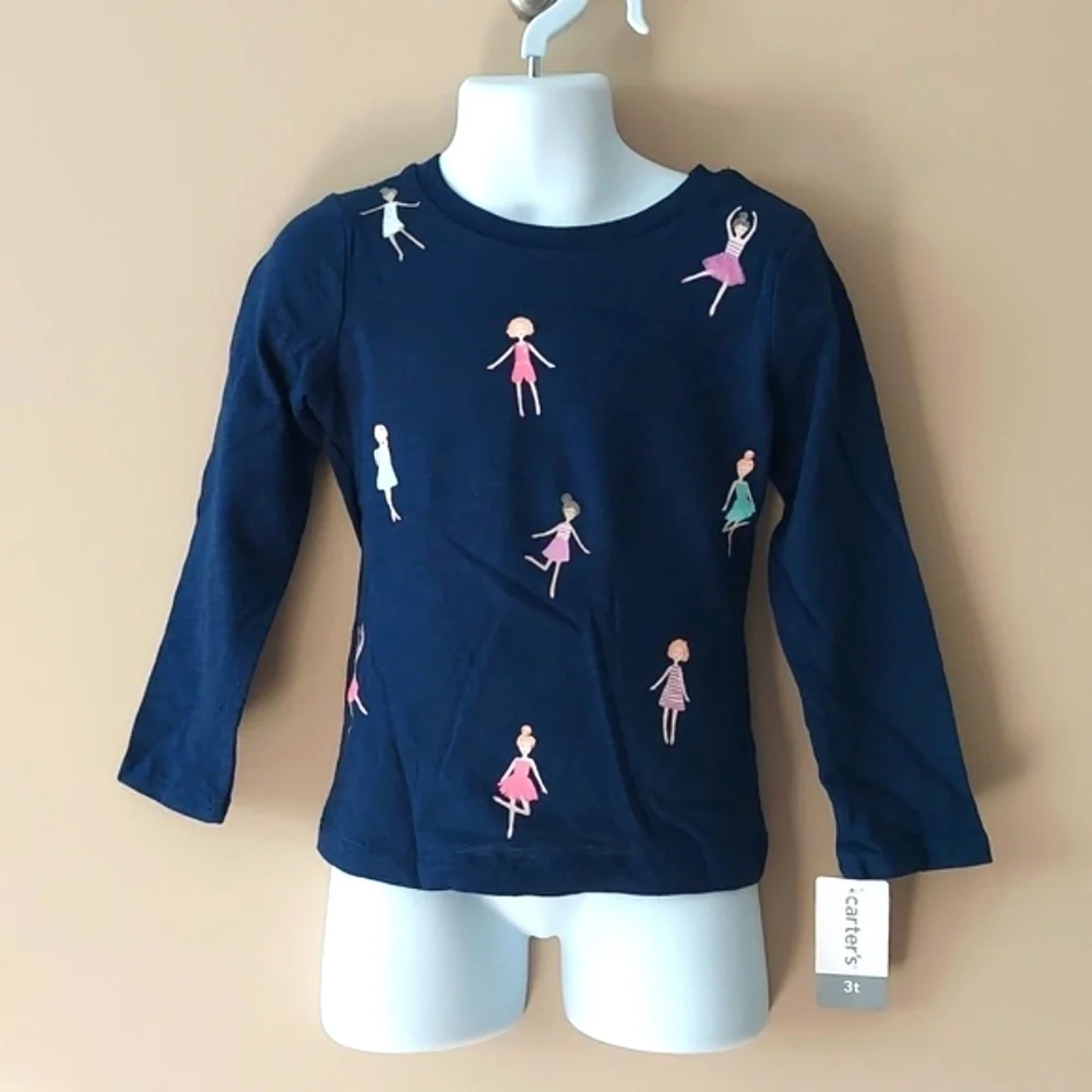 Carter’s Navy Blue Ballerinas T Shirt - size 3T